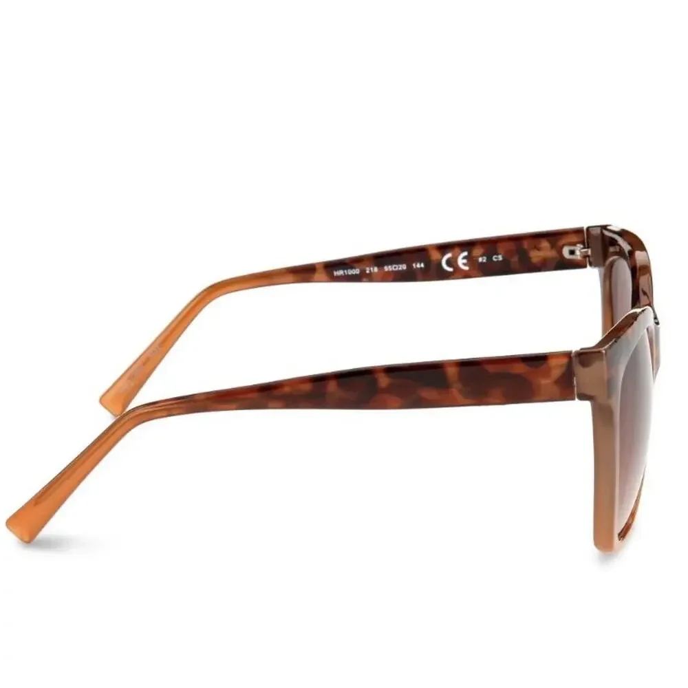 New Harper + Roe Demi Gradient Brown Black Women's Sunglasses